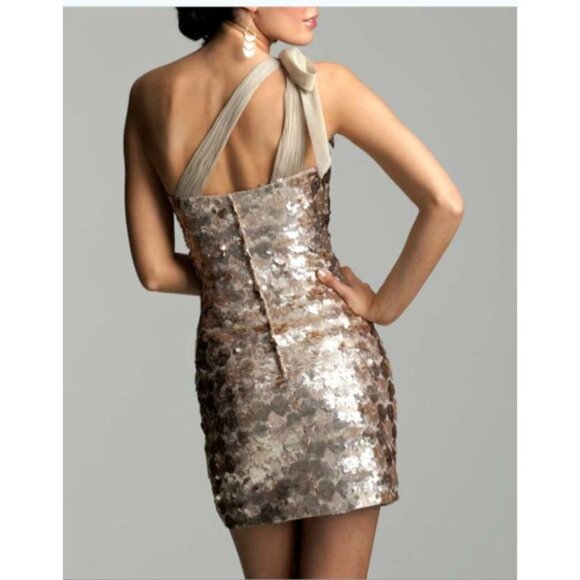 Clarisse formal dress size 6 Womens Sequin Cocktail Chiffon Overlay new $278 - Picture 7 of 7